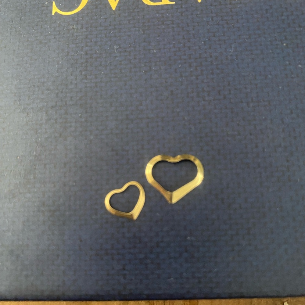 14k Gold Heart slider pendants